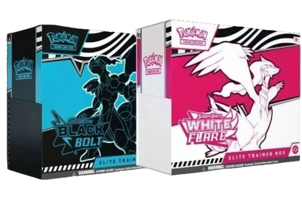 (New Release) Pokémon SV10.5 Black Bolt and White Flare Elite Trainer Box (ETB) Set