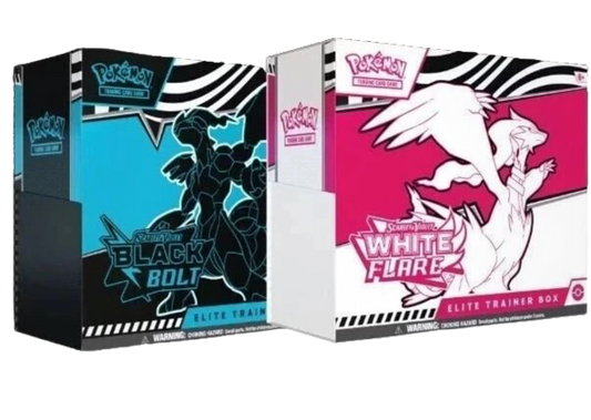 (New Release) Pokémon SV10.5 Black Bolt and White Flare Elite Trainer Box (ETB) Set